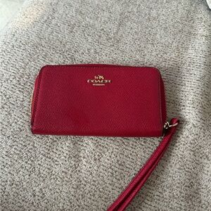 Red coach wallet